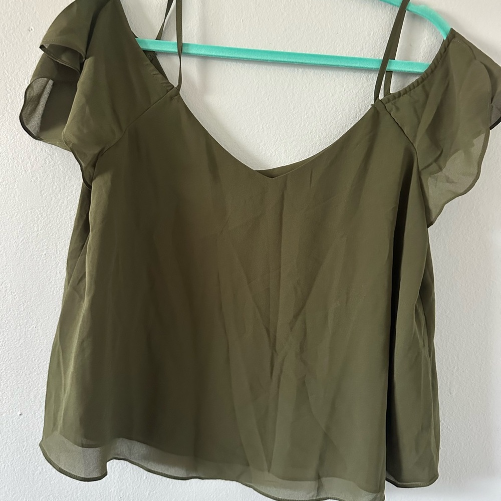 Olive Green Women's Top